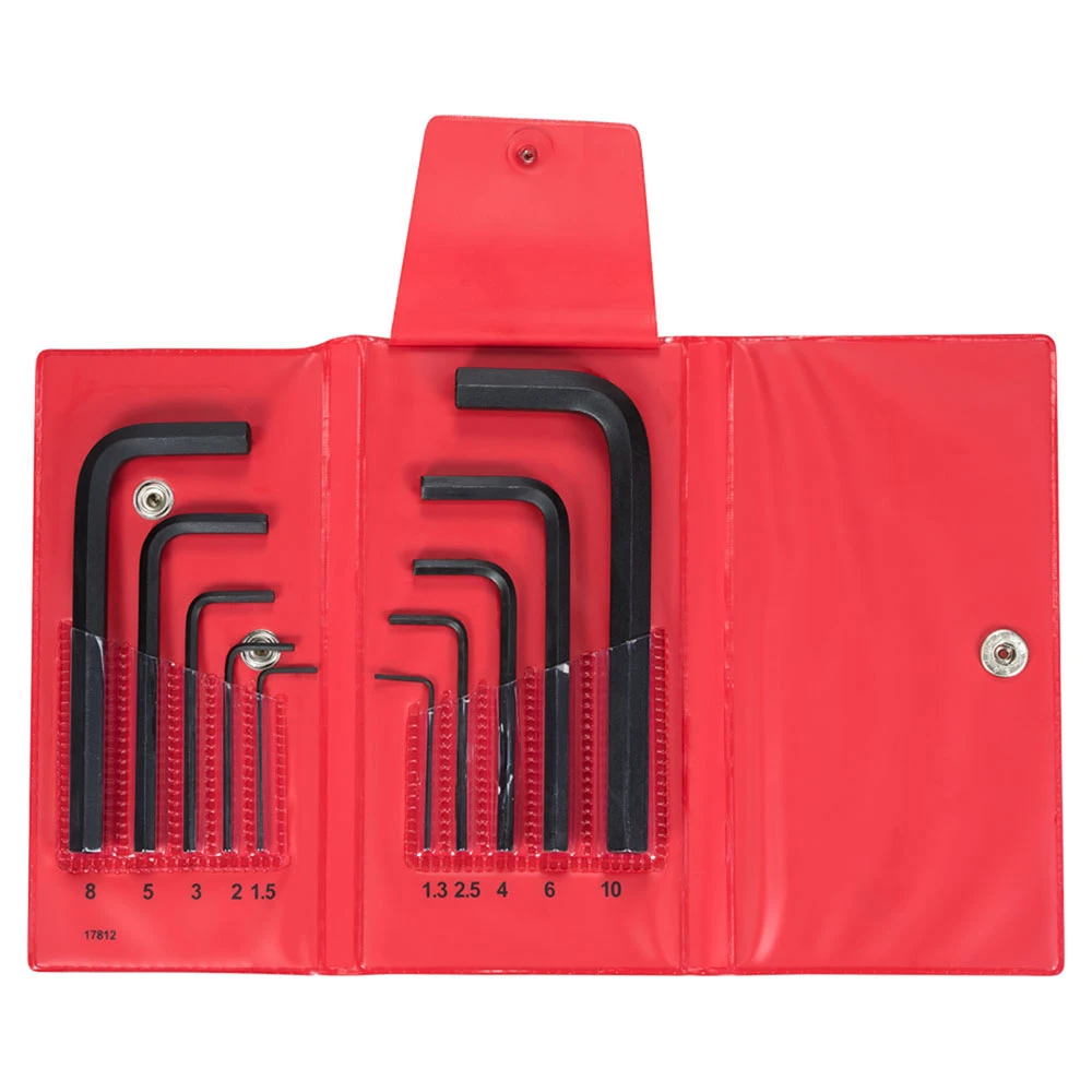 Bondhus 10 Piece Metric Hex Key Set In RED Wallet - 00009 1 Bondhus 10 Piece Metric Hex Key Set In RED Wallet - 00009
