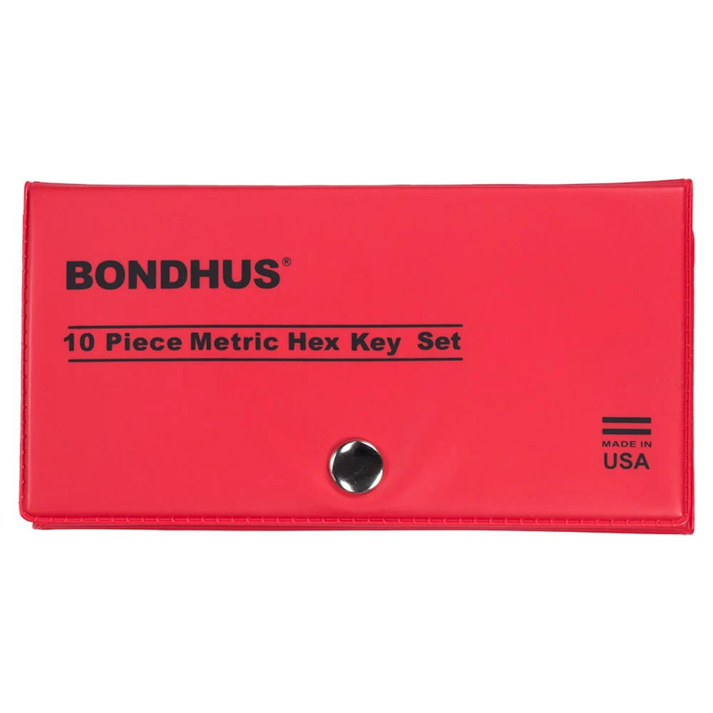 Bondhus 10 Piece Metric Hex Key Set In RED Wallet - 00009 2 Bondhus 10 Piece Metric Hex Key Set In RED Wallet - 00009 - Image 2