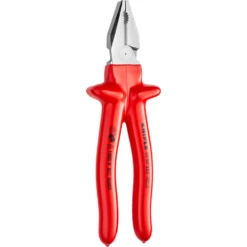 Knipex 1000V Insulated 225mm Chrome High Leverage Combination Pliers - 0207225