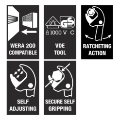 Wera 6004 Joker 1000V Insulated 4 Piece Self-Setting Spanners Set - 05020170001 -Hand Tool Shop 05020170001 features 00019.1697457644