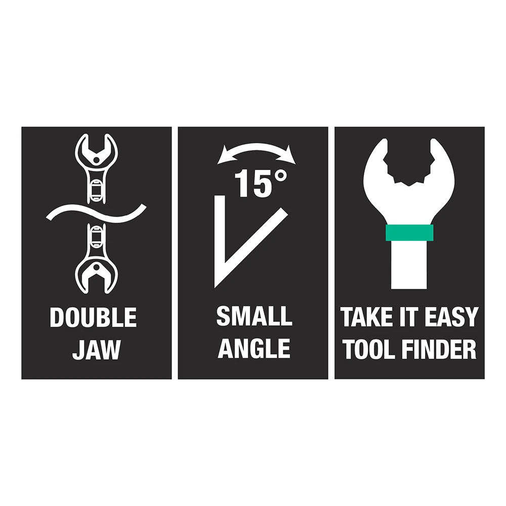 Wera 6005 Joker 4 Piece Double Open-Ended Wrenches Set - 05020314001 2 Wera 6005 Joker 4 Piece Double Open-Ended Wrenches Set - 05020314001 - Image 2