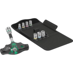 Wera Kraftform Kompakt 400 RA 9 Piece Metric T-Handle Nut Driver Set - 05023470001