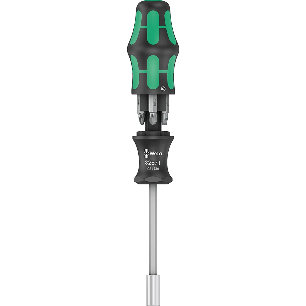 Wera Kraftform Kompakt 7 Piece Phillips & Slotted 1/4" Hex Screwdrivers Set - 05051511001 1 Wera Kraftform Kompakt 7 Piece Phillips & Slotted 1/4" Hex Screwdrivers Set - 05051511001