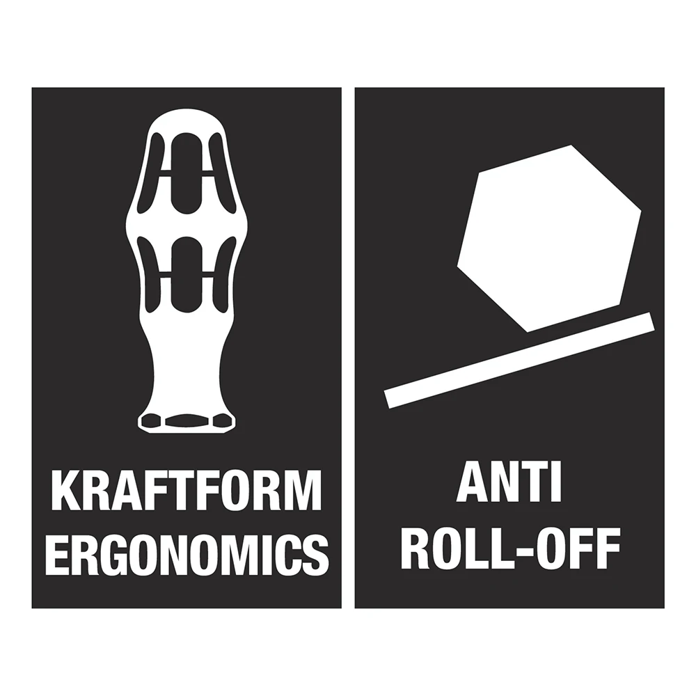 Wera Kraftform Kompakt 7 Piece Phillips & Slotted 1/4" Hex Screwdrivers Set - 05051511001 2 Wera Kraftform Kompakt 7 Piece Phillips & Slotted 1/4" Hex Screwdrivers Set - 05051511001 - Image 2