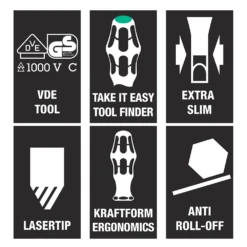Wera Kraftform 14 Piece Assorted 1000V Insulated Screwdrivers Twin Rack Set - 05105631001 -Hand Tool Shop 05105631001 features 24078.1697457665