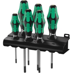 Wera 367/6 Kraftform 6 Piece Torx Screwdriver Set + Rack - 05138250001