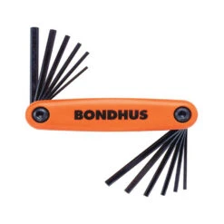 Bondhus 12 Piece Folding Metric & Imperial Hex Key Set - 12550