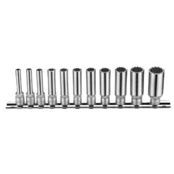 Force 1/4" Drive 11 Piece Imperial Deep Socket Set - 21110D