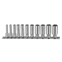 Force 1/4" Drive 11 Piece Metric Deep 6PT Socket Set - 21115