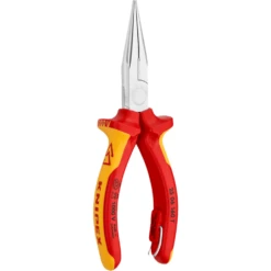 Knipex 1000V Insulated 160mm Tethered Needle Nose Side Cutting Pliers - 2506160T