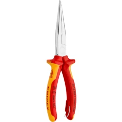 Knipex 1000V Insulated 200mm Tethered Needle Nose Side Cutting Pliers - 2616200T