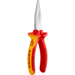 Knipex 1000V Insulated 160mm Chrome Long Nose Pliers - 3016160