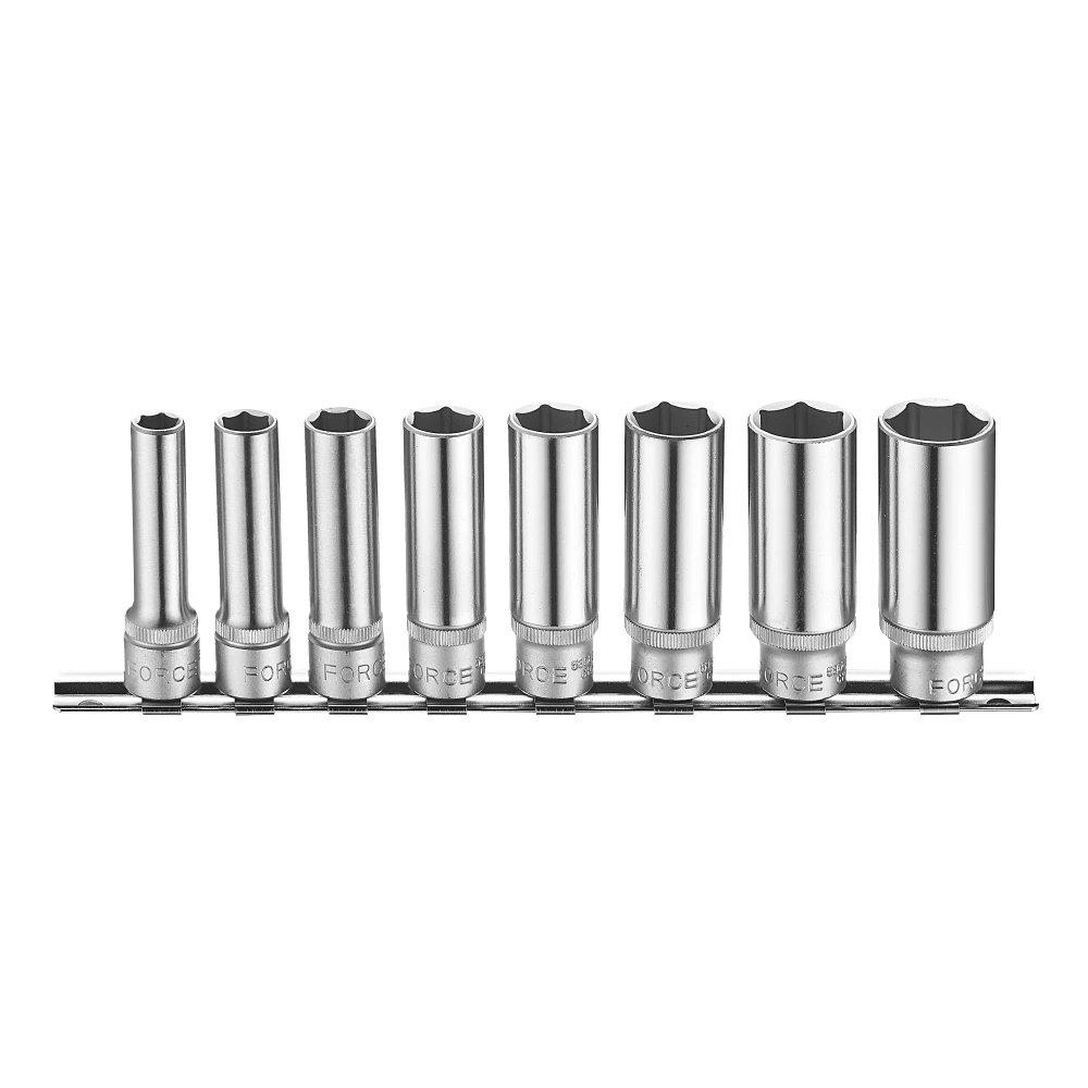 Force 3/8" Drive 8 Piece Metric Deep Socket Set - 3082 1 Force 3/8" Drive 8 Piece Metric Deep Socket Set - 3082