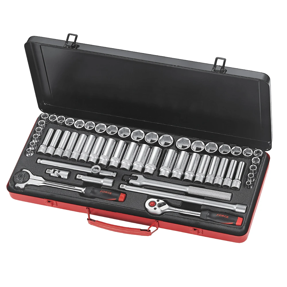 Force 3/8" Drive 55 Piece Metric & Imperial Socket Set - 3552 1 Force 3/8" Drive 55 Piece Metric & Imperial Socket Set - 3552