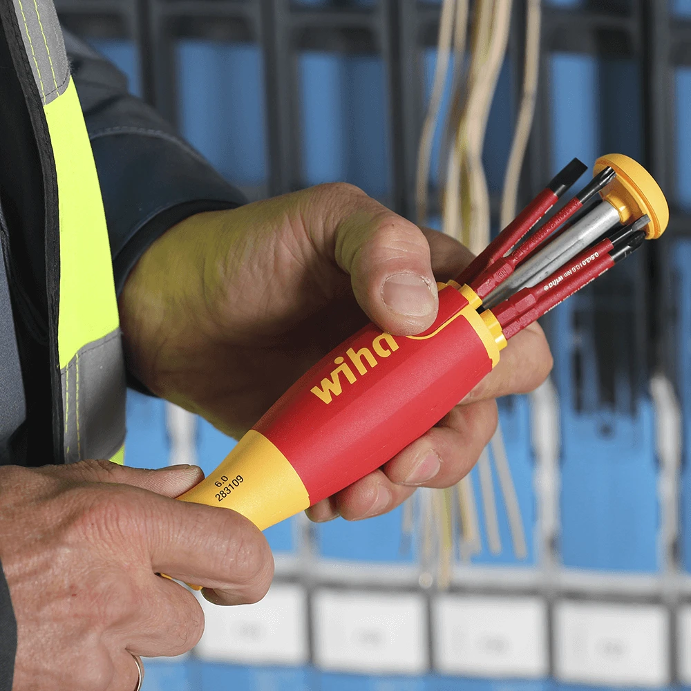 Wiha VDE 6 Piece LiftUp SlimBit Electrician Screwdriver Set (38613) - 40809 7 Wiha VDE 6 Piece LiftUp SlimBit Electrician Screwdriver Set (38613) - 40809 - Image 7