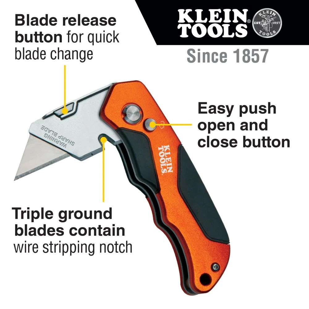 Klein Tools Folding Utility Knife - 44131 2 Klein Tools Folding Utility Knife - 44131 - Image 2