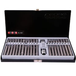 Force 42 Piece Assorted 1/2" & 3/8" Drive Torx & Hex Bits Set - 4421