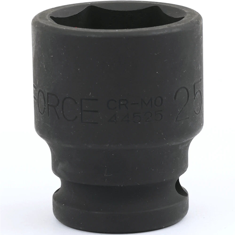 Force 25mm X 1/2" Drive Metric 6 Point Impact Socket - 44525 1 Force 25mm X 1/2" Drive Metric 6 Point Impact Socket - 44525