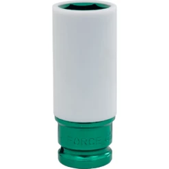 Force 22mm X 1/2" Drive Metric Green Mag Wheel 6 Point Deep Impact Socket - 4458522C