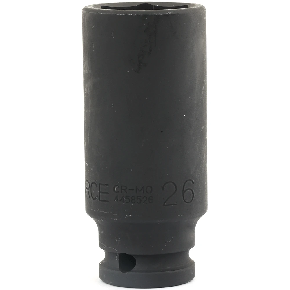 Force 26mm X 1/2" Drive Metric 6 Point Deep Impact Socket - 4458526 1 Force 26mm X 1/2" Drive Metric 6 Point Deep Impact Socket - 4458526