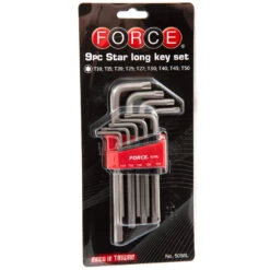 Force 9 Piece Assorted Long Series Torx Hex Key Set - 5098L -Hand Tool Shop 5098l 2 18708.1697456166