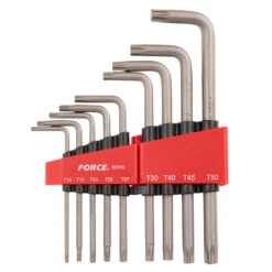 Force 9 Piece Assorted Long Series Torx Hex Key Set - 5098L -Hand Tool Shop 5098l 4 31309.1697456166