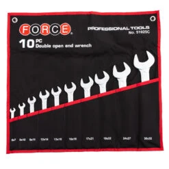 Force 10 Piece Assorted Metric Double Open Ended Spanners Set - 51025C