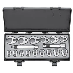 Force 17 Piece Assorted Metric Crows Foot Spanners Set - 5172