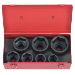 Force 3/4" Drive 7 Piece Metric Impact Socket Set - 6071