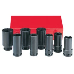 Force 3/4" Drive 8 Piece Imperial Deep Impact Socket - 6082DS