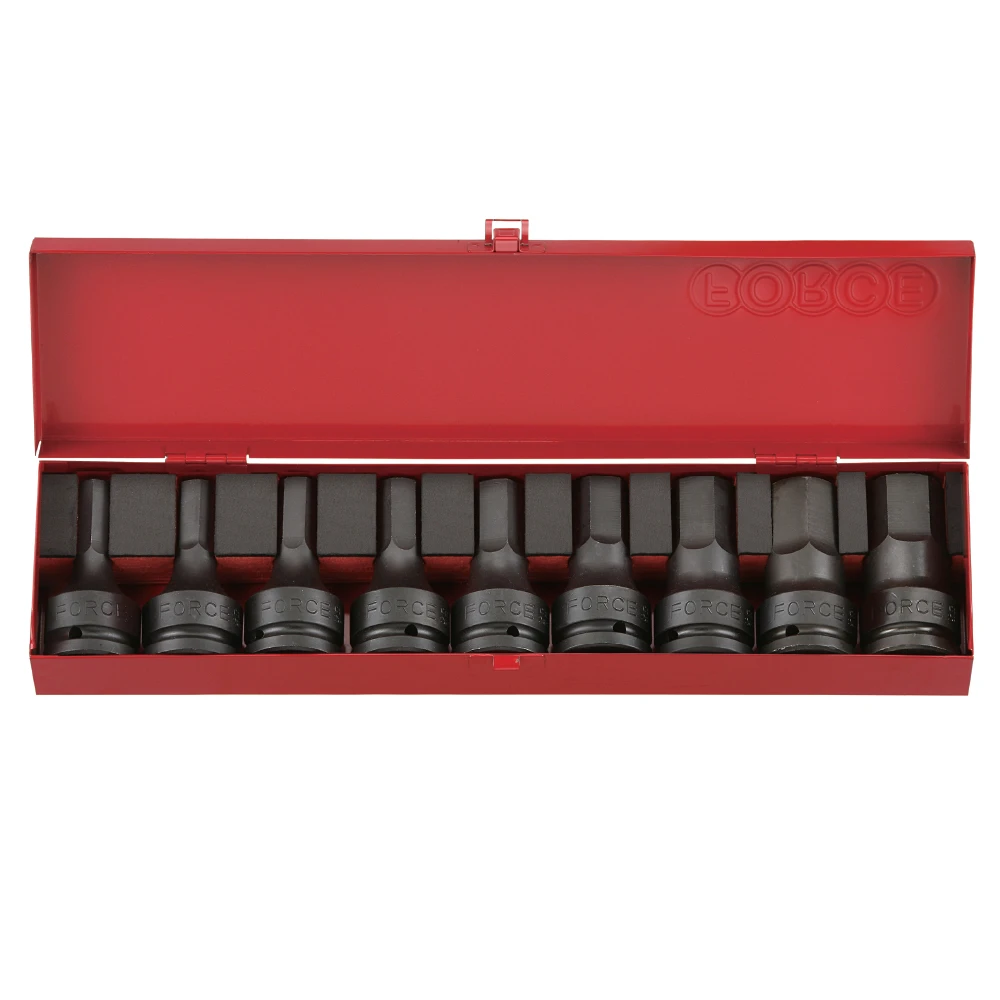 Force 3/4" Drive 9 Piece Hex Imperial Impact Socket Set - 6091S 1 Force 3/4" Drive 9 Piece Hex Imperial Impact Socket Set - 6091S