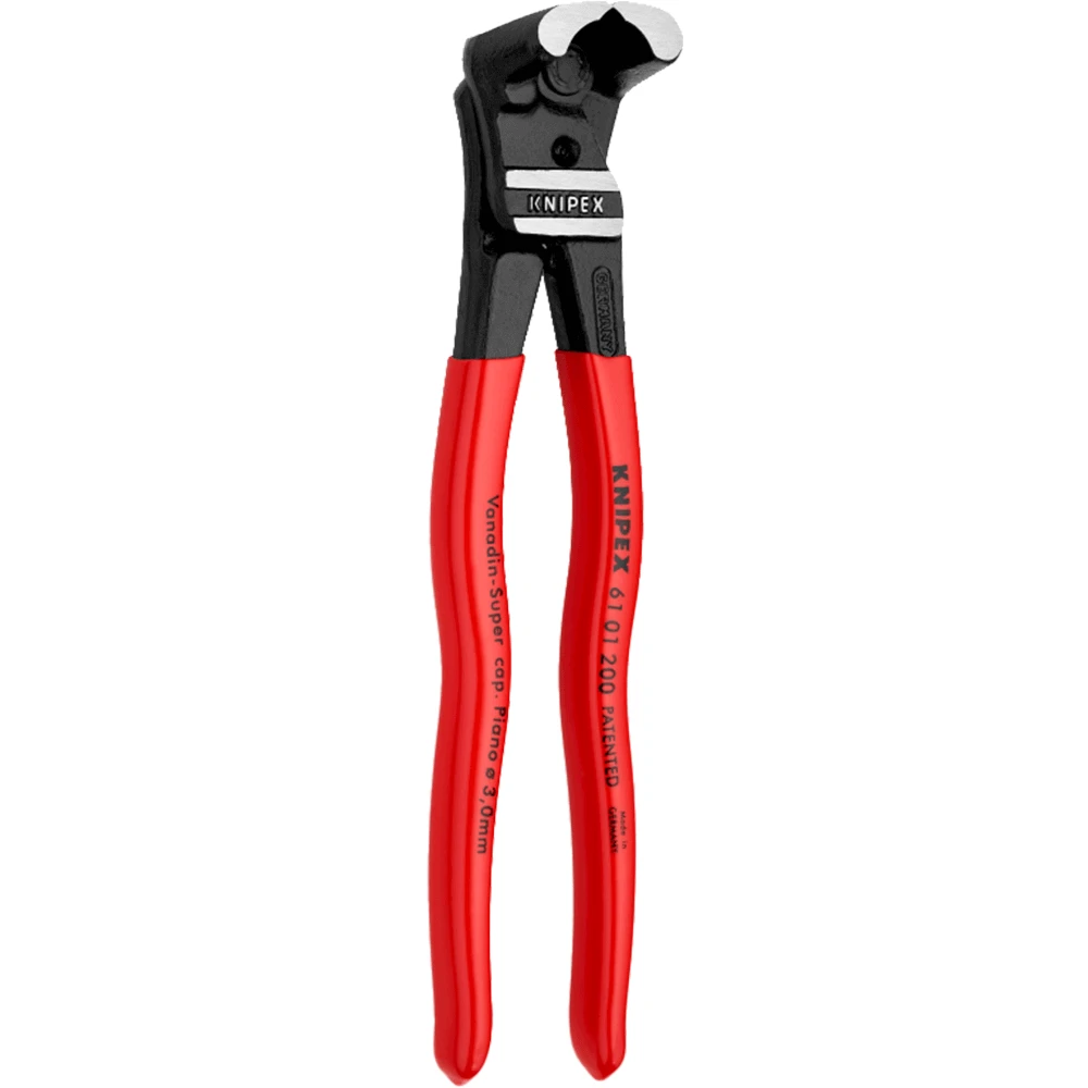 Knipex 200mm High Leverage Bolt End Cutting Nippers - 6101200 1 Knipex 200mm High Leverage Bolt End Cutting Nippers - 6101200