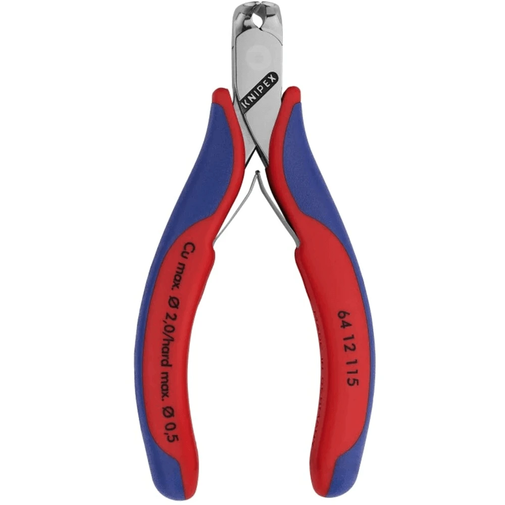 Knipex 115mm Electronics End Cutting Nippers - 6412115 1 Knipex 115mm Electronics End Cutting Nippers - 6412115