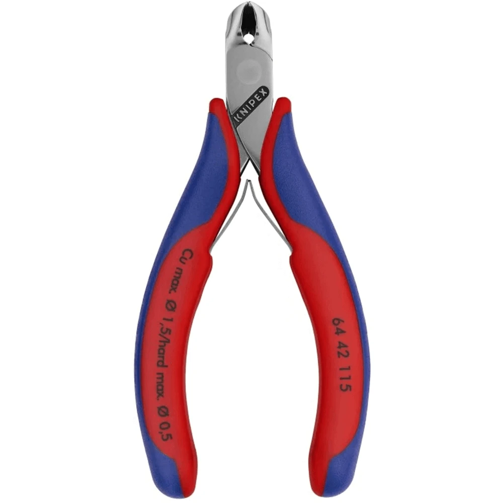 Knipex 115mm Electronics End Cutting Nippers - 6442115 1 Knipex 115mm Electronics End Cutting Nippers - 6442115
