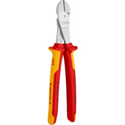 Knipex 1000V Insulated 250mm Chrome High Leverage Diagonal Cutters - 7406250