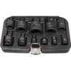 T&E Tools 11 Piece Impact Socket Adaptor & Universal Joint Set - 1/4" - 1" - 76348