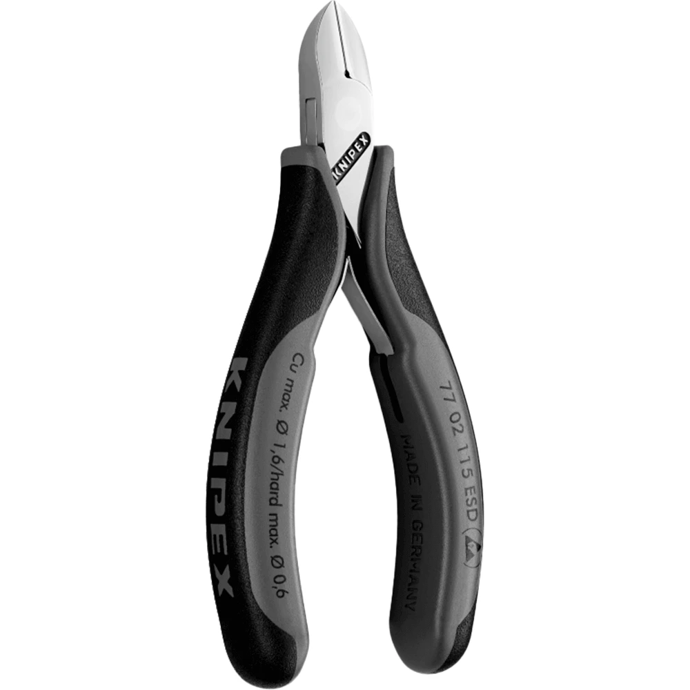 Knipex 115mm ESD Electronics Diagonal Cutters - 7702115ESD 1 Knipex 115mm ESD Electronics Diagonal Cutters - 7702115ESD