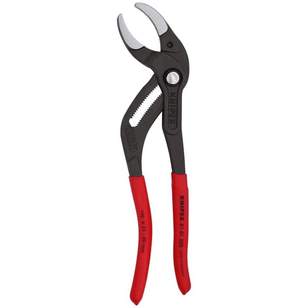 Knipex 250mm Serrated Jaws Siphon & Connector Pliers - 8101250 1 Knipex 250mm Serrated Jaws Siphon & Connector Pliers - 8101250