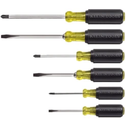 Klein Tools 6 Piece Assorted Slotted & Phillips Screwdrivers Set - 85074