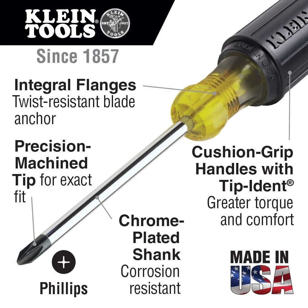 Klein Tools 8 Piece Multi-Application Screwdriver Set - 85078 2 Klein Tools 8 Piece Multi-Application Screwdriver Set - 85078 - Image 2