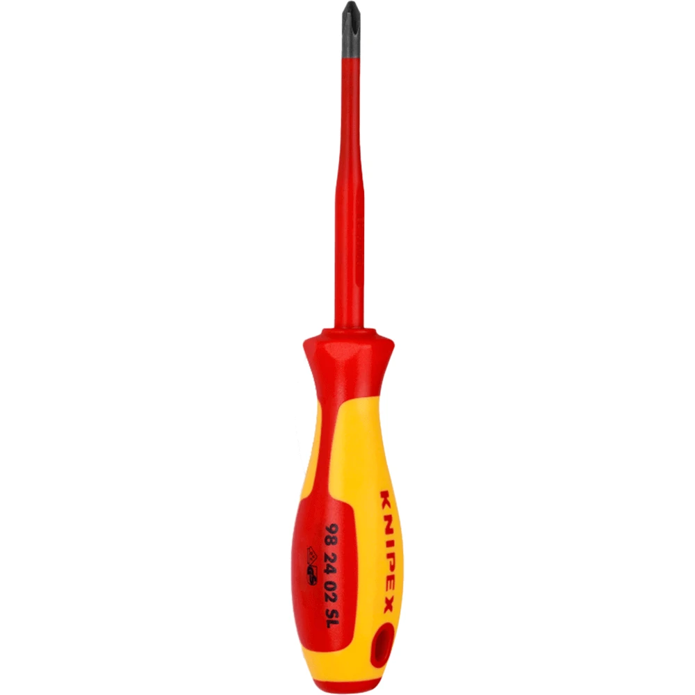 Knipex 1000V Insulated PH2 X 212mm Slim Phillips Screwdriver - 982402SL 1 Knipex 1000V Insulated PH2 X 212mm Slim Phillips Screwdriver - 982402SL