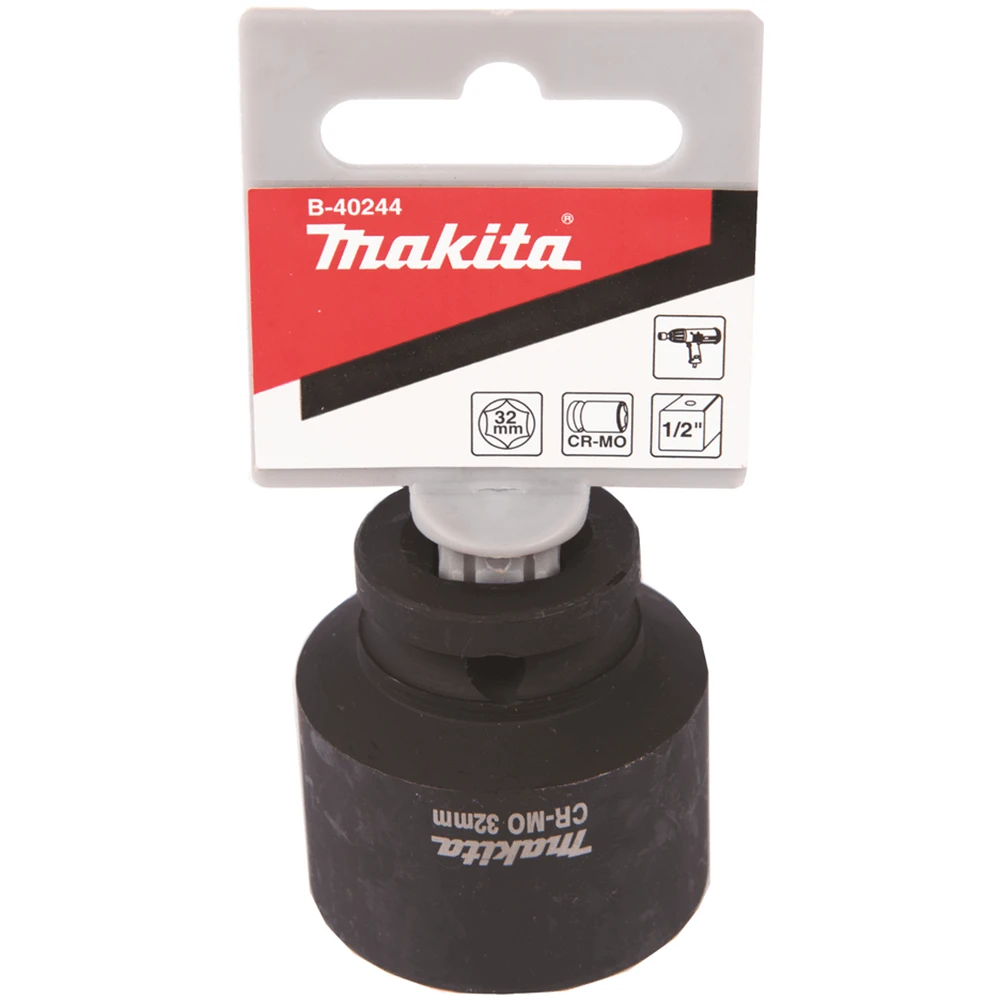 Makita 1/2" Drive X 32mm Metric Impact Socket - B-40244 2 Makita 1/2" Drive X 32mm Metric Impact Socket - B-40244 - Image 2
