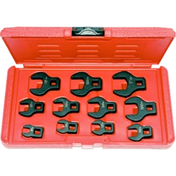 T&E Tools 11 Piece Imperial Open-End Crowsfoot Wrench Set - 3/8" Drive - TEBCF55/A