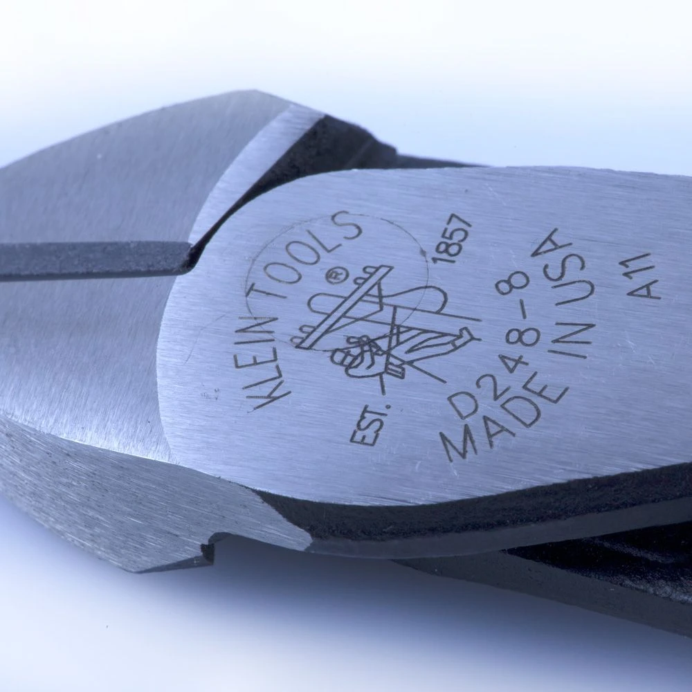 Klein Tools 205mm Angled Head Short Jaw Diagonal Cutting Pliers - D248-8 5 Klein Tools 205mm Angled Head Short Jaw Diagonal Cutting Pliers - D248-8 - Image 5