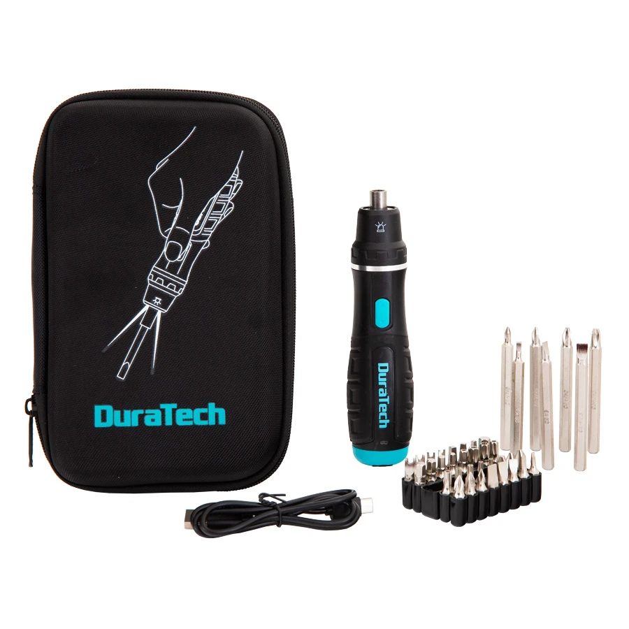 DuraTech 41 Piece 3.6v Li-Ion Precision USB Rechargeable Screwdriver Set - DT105009 1 DuraTech 41 Piece 3.6v Li-Ion Precision USB Rechargeable Screwdriver Set - DT105009