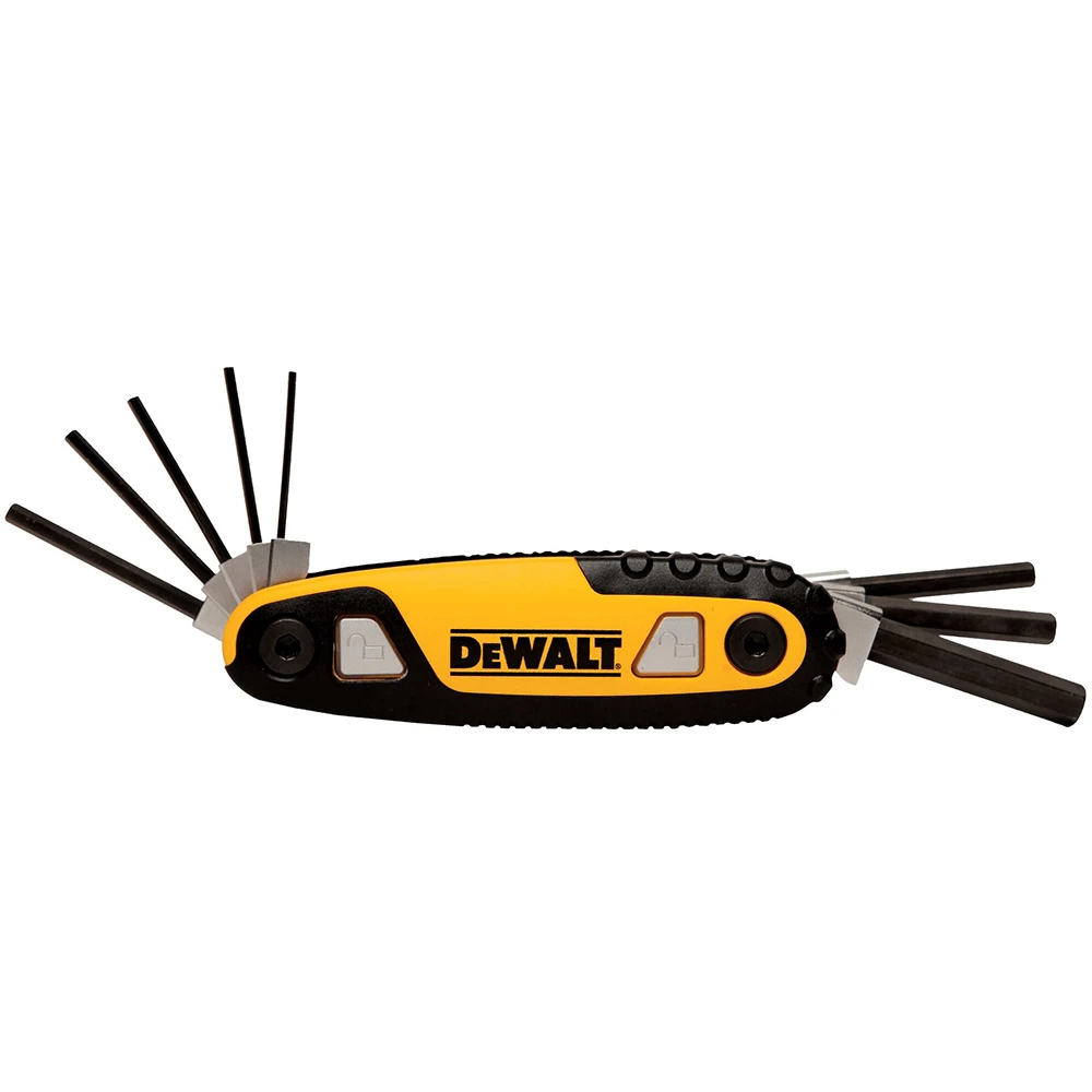 DeWALT 8 Piece Folding Hex Key Set - Metric - DWHT70263M 1 DeWALT 8 Piece Folding Hex Key Set - Metric - DWHT70263M