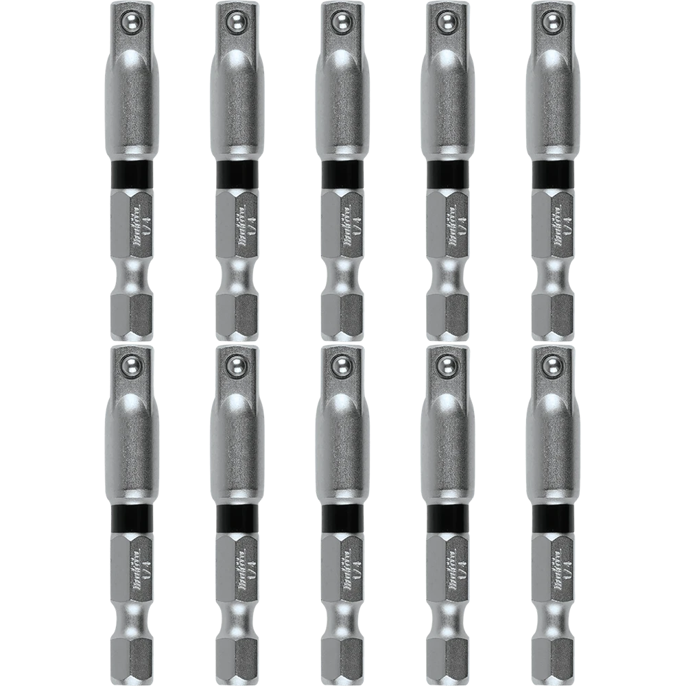 Makita 1/4" Drive X 50mm Impact XPS Socket Adaptor - 10 Pack - E-10344 1 Makita 1/4" Drive X 50mm Impact XPS Socket Adaptor - 10 Pack - E-10344