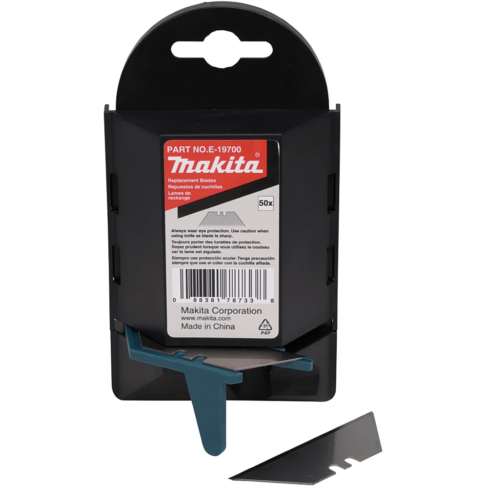 Makita Replacement Utility Knife Blades - 50 Pack - E-19700 1 Makita Replacement Utility Knife Blades - 50 Pack - E-19700