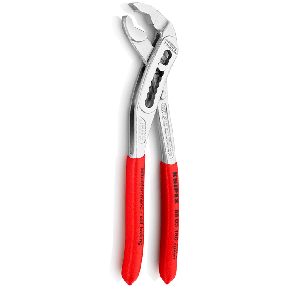 Knipex 180mm Chrome Alligator Water Pump Pliers - 8803180 2 Knipex 180mm Chrome Alligator Water Pump Pliers - 8803180 - Image 2
