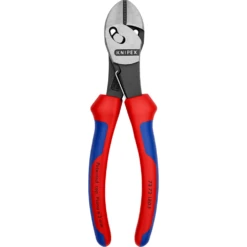 Knipex 180mm TwinForce High Performance Diagonal Cutters With Opening Spring - 7372180F
